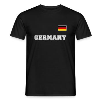 Maillot de l’Allemagne look ALLEMAGNE avec drapeau - T-shirt homme - noir - Devant - AI Model Male 178 light (178cm)