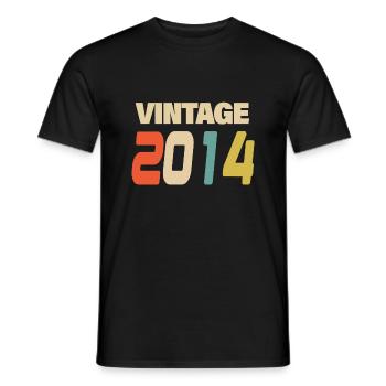 2014 Vintage Retro Classic 2014 - Männer T-Shirt - Schwarz - Vorne - AI Model Male 178 light (178cm)
