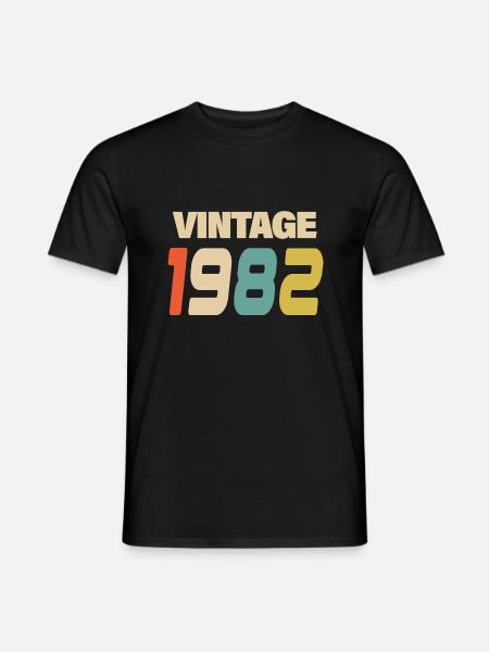 1982 Vintage Retro Classique 1982 - T-shirt homme - noir