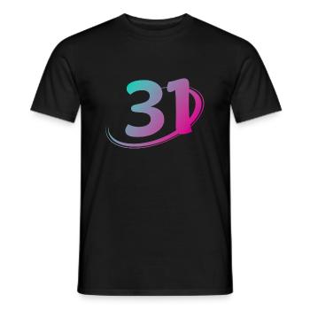 Number 31 multicolor - Men's T-Shirt - black - Front - AI Model Male 178 light (178cm)