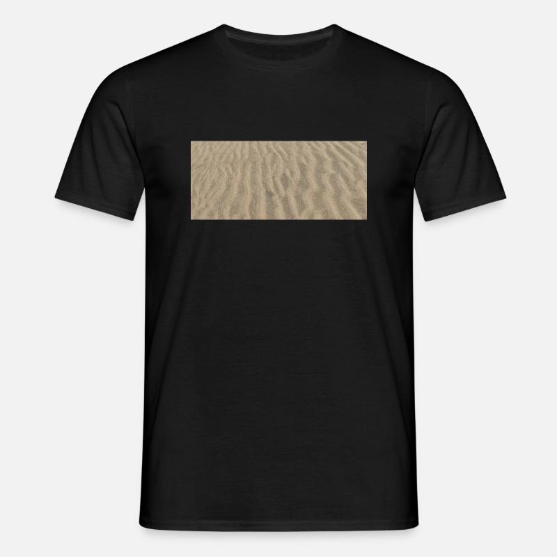 Sand horizontal - Männer T-Shirt - Schwarz