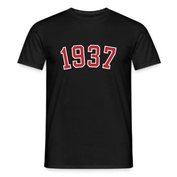 Année de naissance sport 1937 - T-shirt homme - noir - Devant - AI Model Male 178 light (178cm)