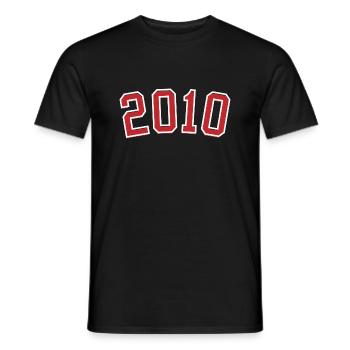 Year of birth sport 2010 - Men's T-Shirt - black - Front - AI Model Male 178 light (178cm)