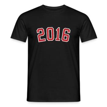 Sport birth year 2016 - Men's T-Shirt - black - Front - AI Model Male 178 light (178cm)