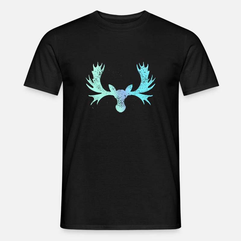 Elch - Männer T-Shirt - Schwarz
