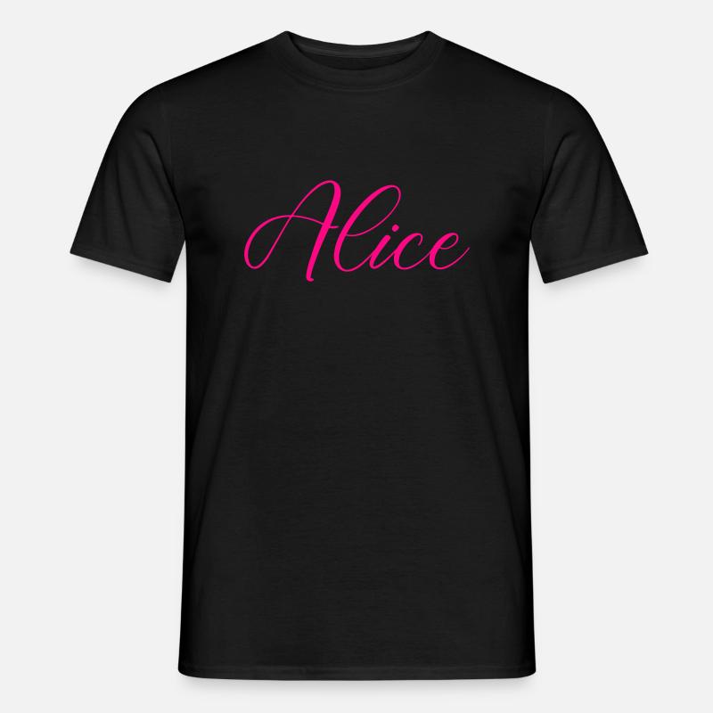 name alice - Männer T-Shirt - Schwarz