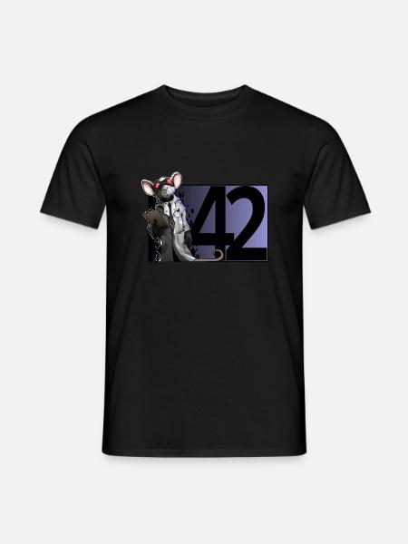 42 - Männer T-Shirt - Schwarz