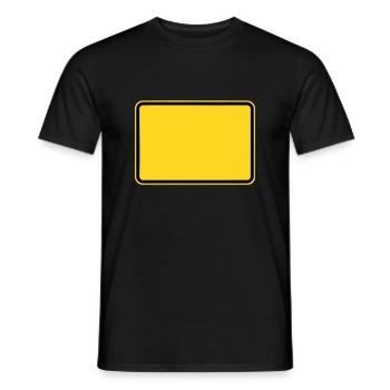 signe de Ville - Votre ville - votre ville - T-shirt homme - noir - Devant - AI Model Male 178 light (178cm)