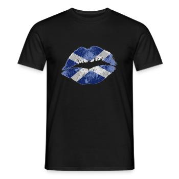 Kiss (Schottland / Ecosse) - T-shirt homme - noir - Devant - AI Model Male 178 light (178cm)