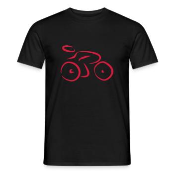 vélo - T-shirt homme - noir - Devant - AI Model Male 178 light (178cm)