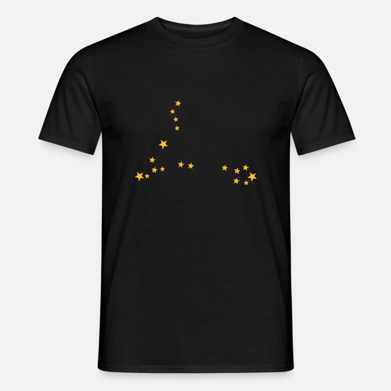 Fische Sternbild - Männer T-Shirt - Schwarz