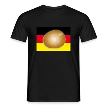 Deutschlandflagge Kartoffel - Männer T-Shirt - Schwarz - Vorne - AI Model Male 178 light (178cm)
