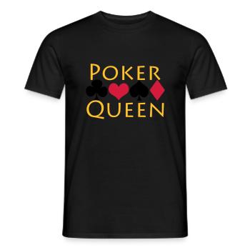 Poker Queen - Poker Königin - Men's T-Shirt - black - Front - AI Model Male 178 light (178cm)