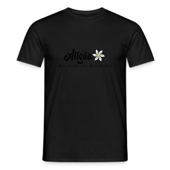 Allgäu with heart and mind, Allgäu design - Men's T-Shirt - black - Front - AI Model Male 178 light (178cm)