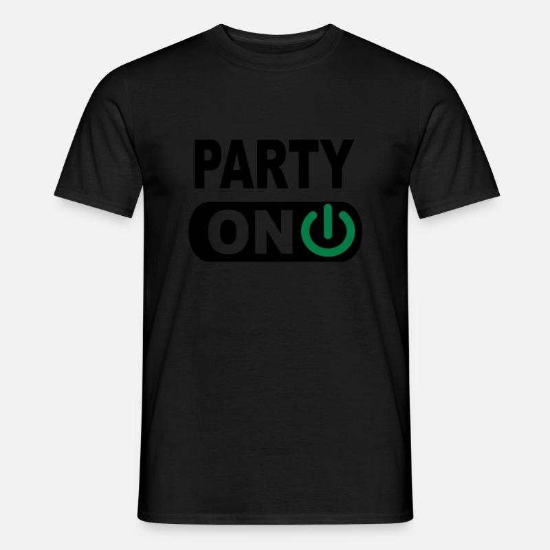Party - Männer T-Shirt - Schwarz