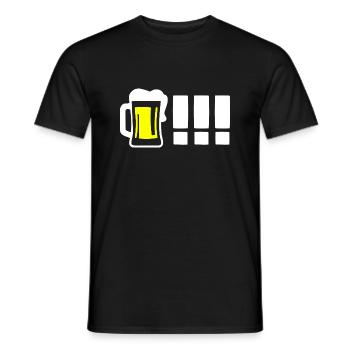 Beer ! ! ! - Men's T-Shirt - black - Front - AI Model Male 178 light (178cm)