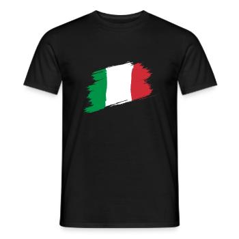 Drapeau Italie - T-shirt homme - noir - Devant - AI Model Male 178 light (178cm)