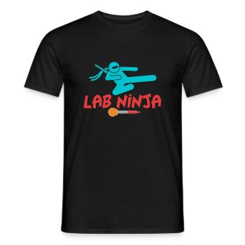 LAB NINJA - TECHNICIEN DE LABORATOIRE MÉDICAL - T-shirt homme - noir - Devant - AI Model Male 178 light (178cm)