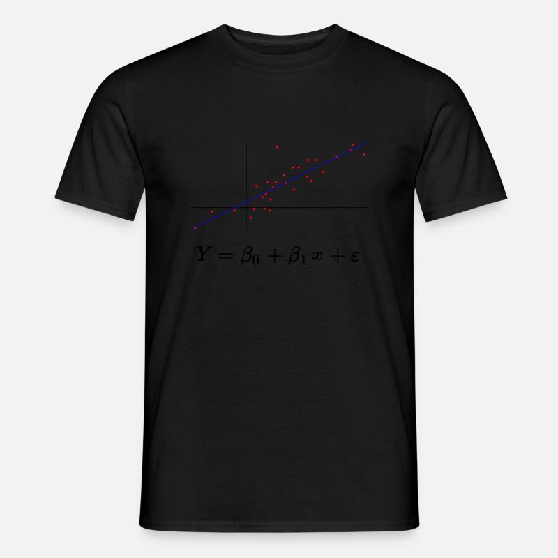 Lineare Regression - Männer T-Shirt - Schwarz