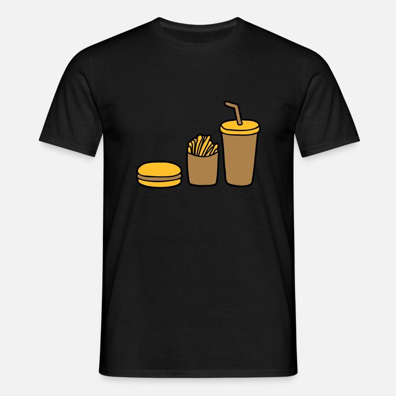 Burger Fries Cola - Men's T-Shirt - black