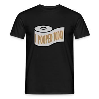 I pooped today quote - Men's T-Shirt - black - Front - AI Model Male 178 light (178cm)