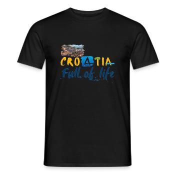 Croatie Croate Hrvatska Croatie Croates Croates Croates - T-shirt homme - noir - Devant - AI Model Male 178 light (178cm)