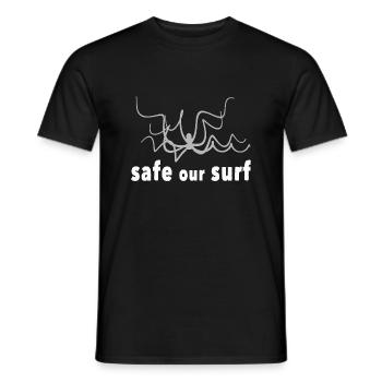 Safe our Surf - Männer T-Shirt - Schwarz - Vorne - AI Model Male 178 light (178cm)