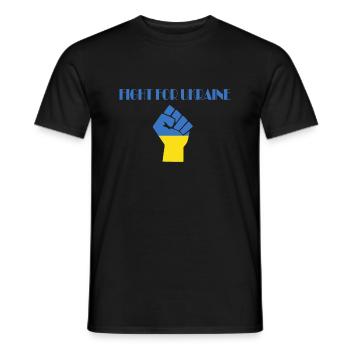 Fight for Ukraine - Männer T-Shirt - Schwarz - Vorne - AI Model Male 178 light (178cm)