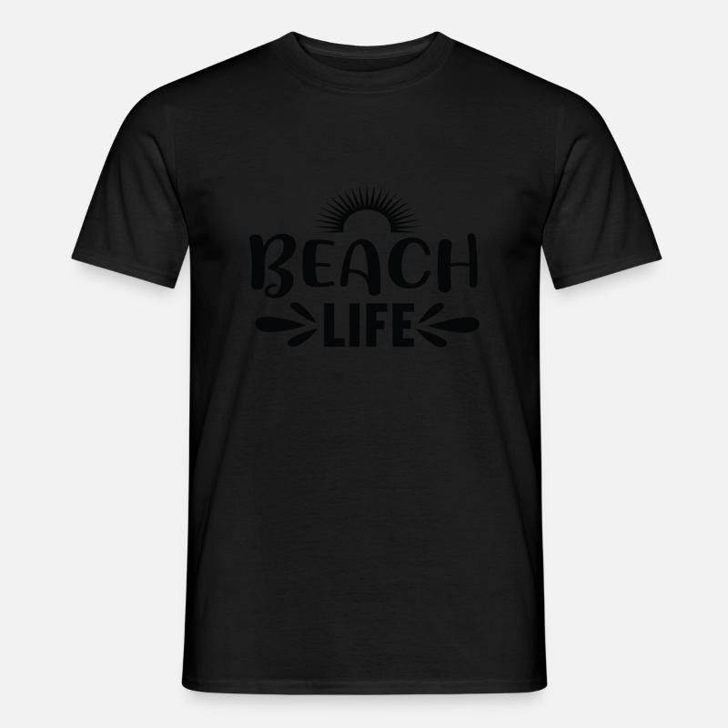 Beach Life - Männer T-Shirt - Schwarz