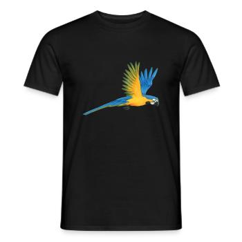 Perroquet d’ara - T-shirt homme - noir - Devant - AI Model Male 178 light (178cm)