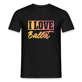 I love ballet - Men's T-Shirt - black - Front - AI Model Male 178 light (178cm)
