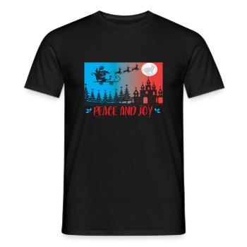 Peace and Joy - Men's T-Shirt - black - Front - AI Model Male 178 light (178cm)