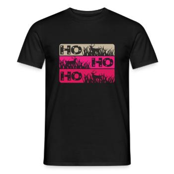 Ho Ho Ho - Men's T-Shirt - black - Front - AI Model Male 178 light (178cm)