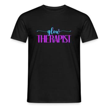 Glow Therapist 3 - Men's T-Shirt - black - Front - AI Model Male 178 light (178cm)