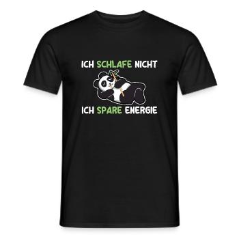 Ich Schlafe Nicht Ich Spare Energie Panda - Männer T-Shirt - Schwarz - Vorne - AI Model Male 178 light (178cm)