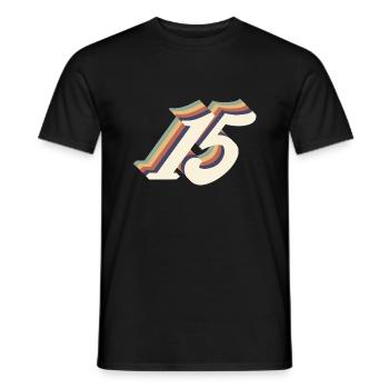 15e anniversaire vintage - T-shirt homme - noir - Devant - AI Model Male 178 light (178cm)