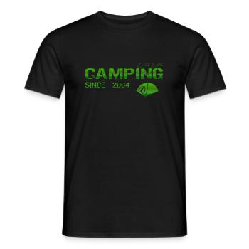 Camping 2004 Geschenk - Männer T-Shirt - Schwarz - Vorne - AI Model Male 178 light (178cm)