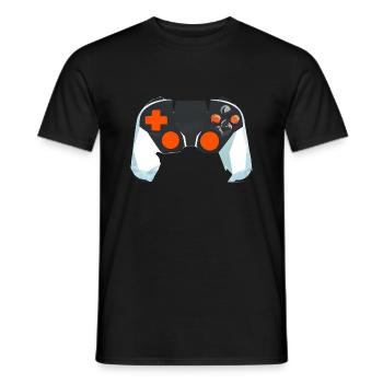 Gamer Controller Gaming Gaming Gamer Jeu vidéo - T-shirt homme - noir - Devant - AI Model Male 178 light (178cm)