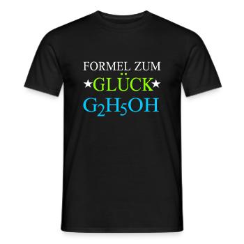 Alkohol alles besser Ethanol Molekül Chemie Formel - Männer T-Shirt - Schwarz - Vorne - AI Model Male 178 light (178cm)