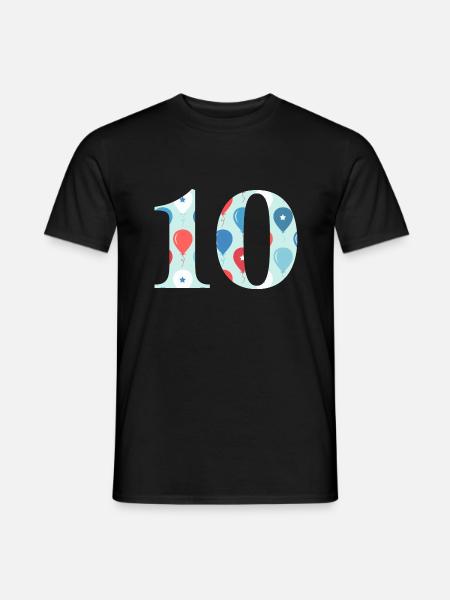 10th anniversary balloon - Men's T-Shirt - black