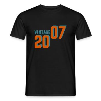 Vintage rétro 2007 - T-shirt homme - noir - Devant - AI Model Male 178 light (178cm)