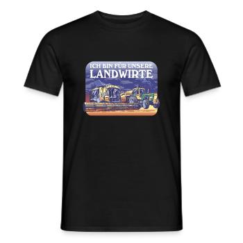 I AM FOR OUR FARMERS FARMERS' PROTEST FARMERS - Men's T-Shirt - black - Front - AI Model Male 178 light (178cm)