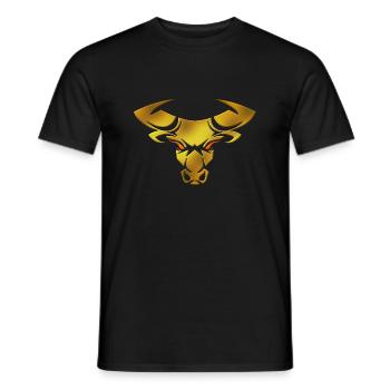 Stier Stierkopf Kopf Logo Steak Beast Gym Horn - Männer T-Shirt - Schwarz - Vorne - AI Model Male 178 light (178cm)