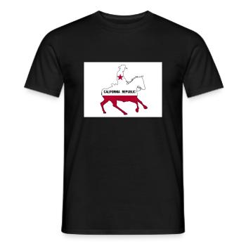 Kalifornische Staatsflagge Cowboy - Männer T-Shirt - Schwarz - Vorne - AI Model Male 178 light (178cm)