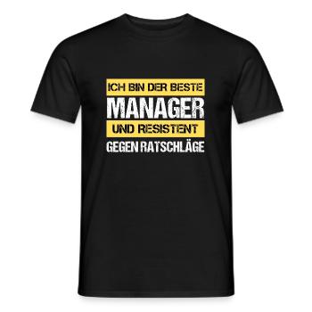 Resistenter Manager - Männer T-Shirt - Schwarz - Vorne - AI Model Male 178 light (178cm)