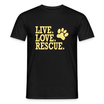 Animal Activist Saying Humor Animal Love - Men's T-Shirt - black - Front - AI Model Male 178 light (178cm)