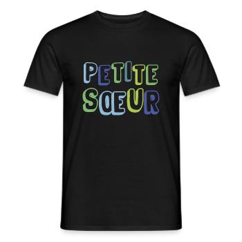 Petite sœur, naissance, grossesse - T-shirt homme - noir - Devant - AI Model Male 178 light (178cm)