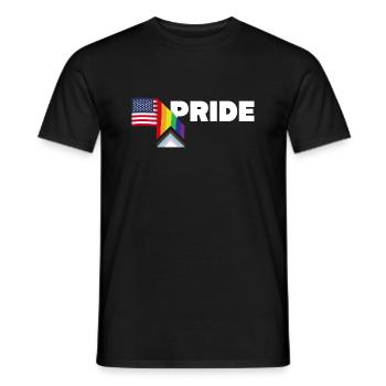 Stolzer Verbündeter und stolzer Patriot - LGBT schwul lesbisch - Männer T-Shirt - Schwarz - Vorne - AI Model Male 178 light (178cm)