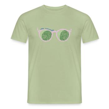 Laby Sonnenbrille 2 - Männer T-Shirt - Sage - Vorne - AI Model Male 178 light (178cm)