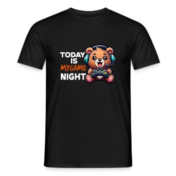 Today is my game night - Men's T-Shirt - black - Front - AI Model Male 178 light (178cm)